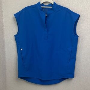 FIGS Rafaela Oversized Scrub Top Royal Blue PO# 6202 XSmall